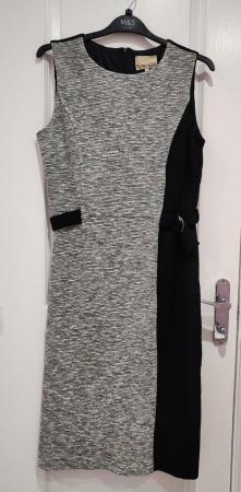 Image 3 of New Phase Eight Charlotte Colour Block Dress Grey Marl 12