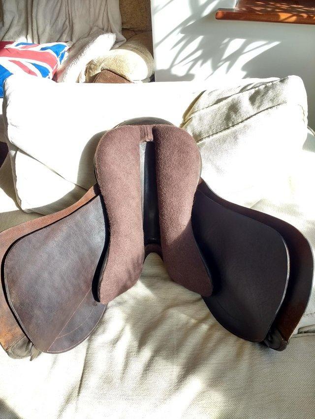 Preview of the first image of Barry Swaine 17.5" brown general purpose saddle.