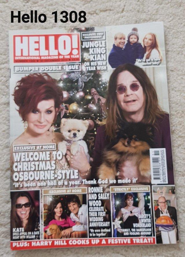 Preview of the first image of Hello Magazine 1308 - Christmas Osbourne-style.