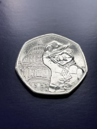 Image 1 of Paddington bear at St Paul’s cathedral 50pence coin
