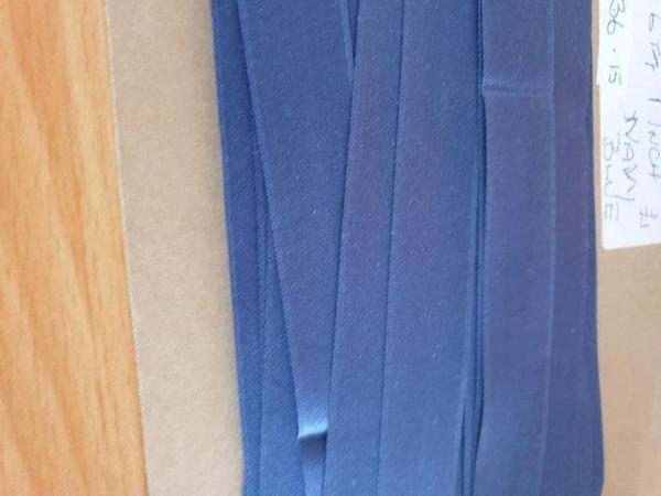 Image 1 of 100% Cotton Satin Ribbon Navy Blue 1 inch wide 36 metres