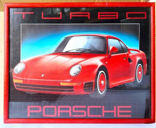 Preview of the first image of FRAMED PRINT of a PORSCHE TURBO CAR.