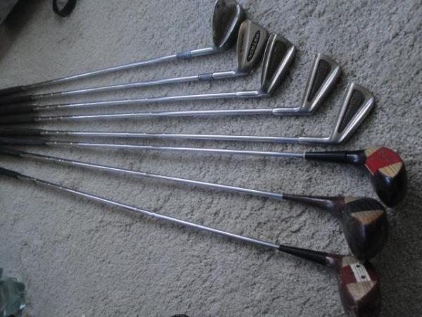 Image 1 of 8 Golf Clubs & Bag. Used. Right handed L63-69