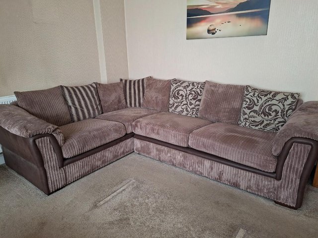 4 seater corner sofa-bed brown/tan colour