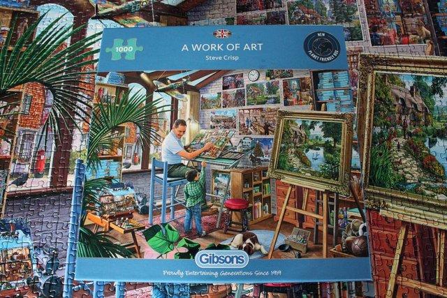 Preview of the first image of A Work of Art 1000 Piece Jigsaw Puzzle by Steve Crisp..