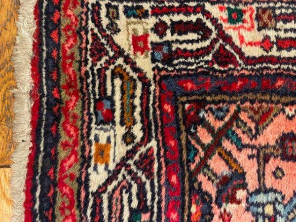 Image 2 of Persian Zagheh Rug Hand Made 100% Wool 6'8"x30" Vintage