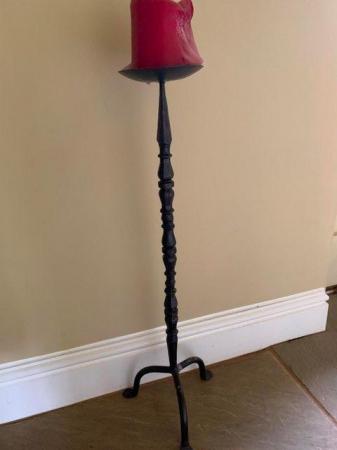 Image 1 of Iron candlestick. Heavy. Stands on floor