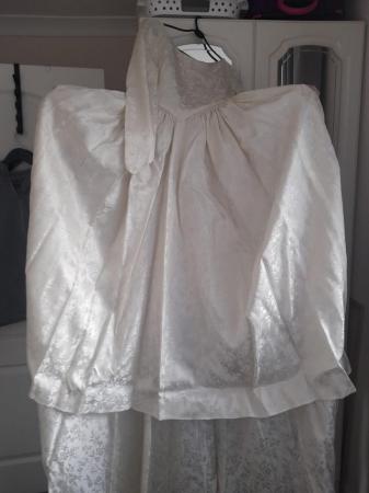 Image 9 of Vintage Handmade wedding dress with train & petticoat 1960