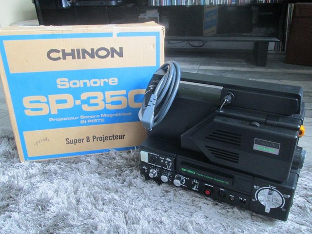 Preview of the first image of Vintage Chinon SP-350 Twin Track Magnetic 8mm Projector.