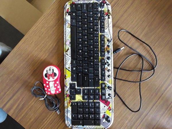 Image 1 of Mickey mouse keyboard and minnie mouse mouse
