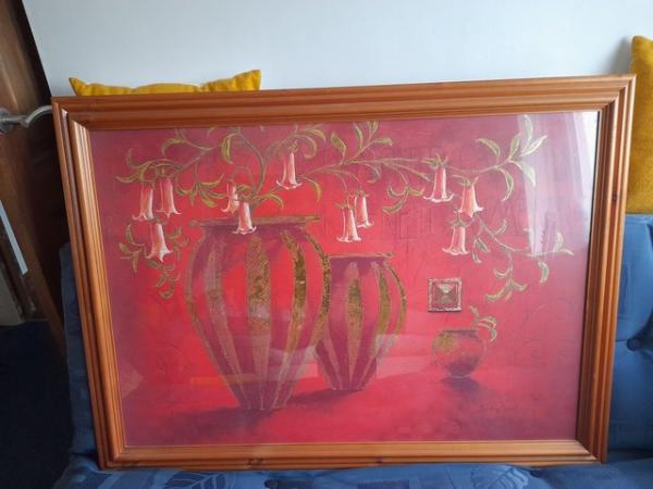 Image 1 of Lovely Red and Gold Picture