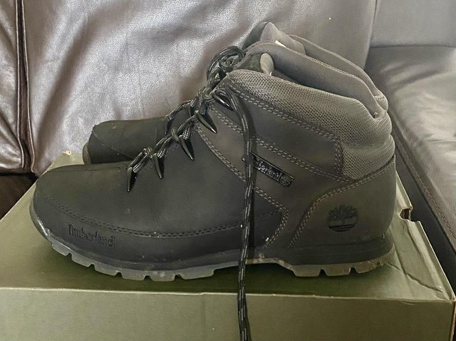 Preview of the first image of Men's Timberland Euro Sprint Mid Hiker boots Black Nubuck.
