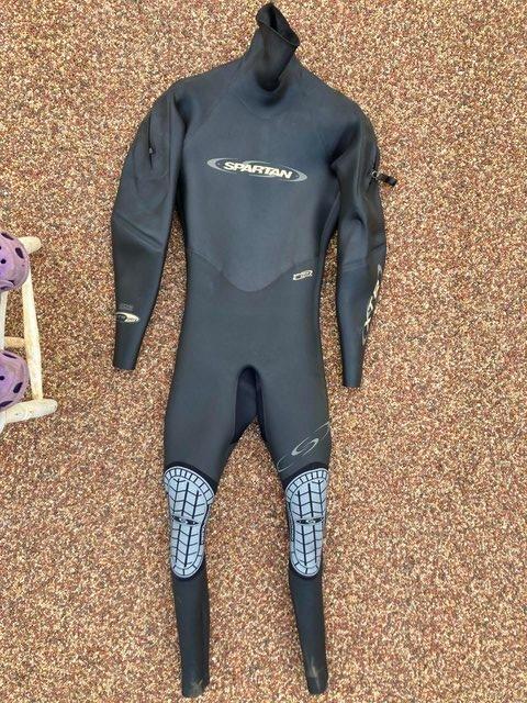 Preview of the first image of Spartan SM winter wetsuit with dry suit zip vgc.