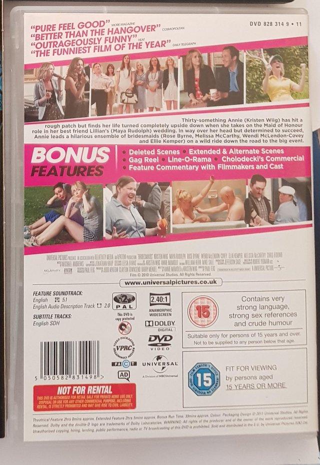 Preview of the first image of Bridesmaids comedy film DVD- cert. 15.