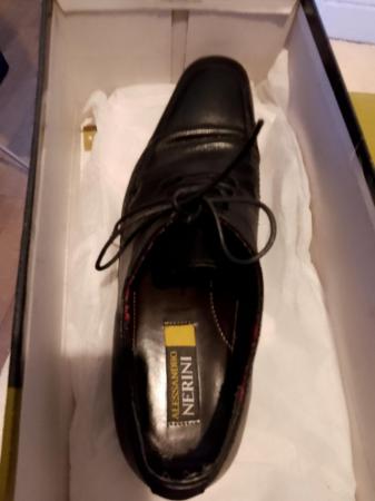 Image 3 of Mens size 8 black shoes, leather.