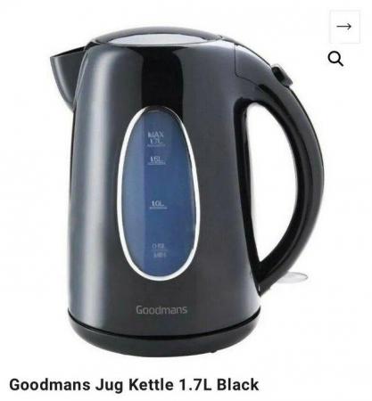 Image 1 of Goodmans black  1.7 litre kettle