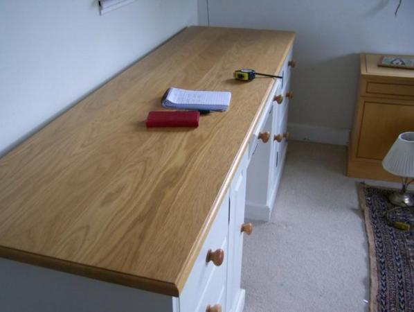 Image 1 of solid wood great desk for home office
