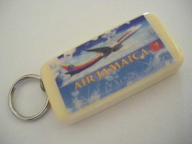 Preview of the first image of Air Jamaica Unusual Vintage Collectable "Domino" Keyring.