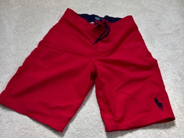 Preview of the first image of Ralph Lauren POLO red trunks age 8-9yrs.