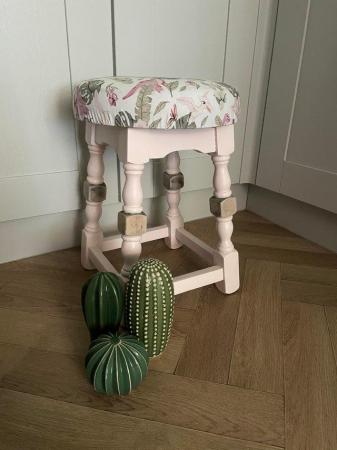 Image 2 of Childrens Dino girl and cacti stool.