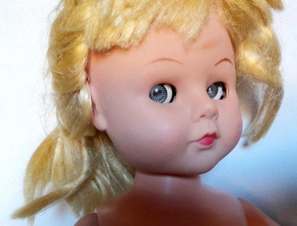 Image 1 of 1970's VINTAGE DOLL - FAIR with BLUE EYES 51cm tall
