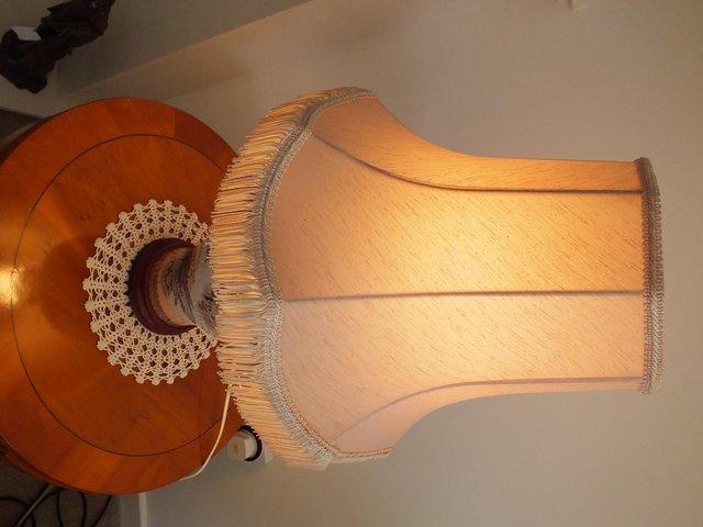Preview of the first image of Marks and Spencer Oriental Blossom Table Lamp & Shade.