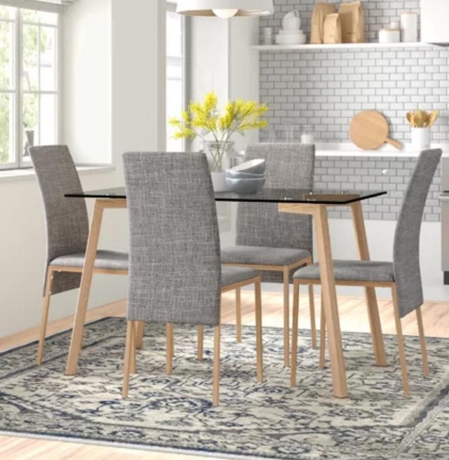 Preview of the first image of Wayfair Dining Table set 4 chairs.