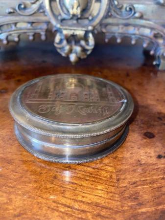 Image 1 of Antique/Vintage Engraved Brass Conpass Made for Royal Navy