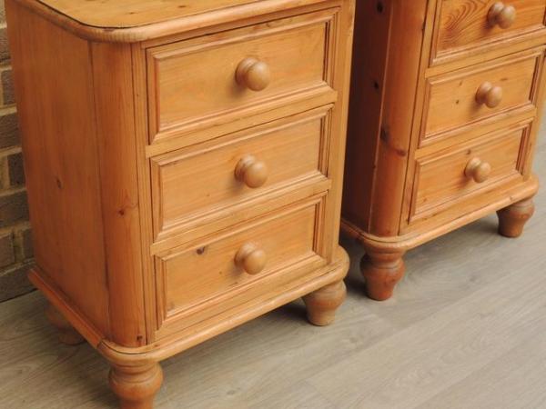 Image 13 of Pair of Welsh Pine Bedside Tables on Bun Feet (UK Delivery)