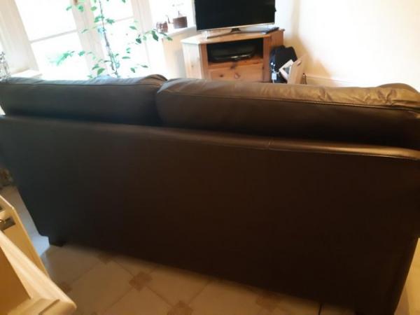 Image 2 of IKEA EKTORP Sofa 2 seater brown leather