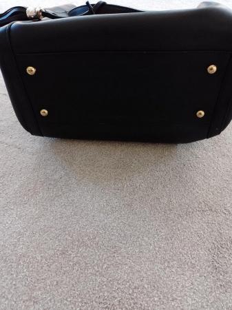 Image 3 of Handbag black large handles leather