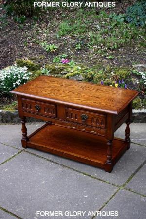 Image 86 of OLD CHARM LIGHT OAK TWO DRAWER COFFEE TABLE TV UNIT STAND