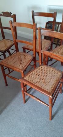 Image 1 of Set of four antique cane chairs