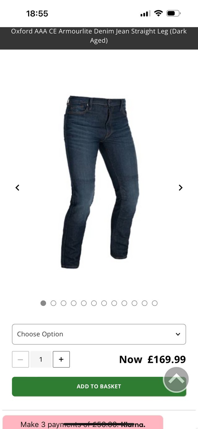 Preview of the first image of Oxford Ladies bike jeans.
