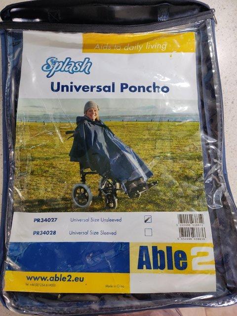Preview of the first image of Wheelchair user's Universal poncho or rain cover..