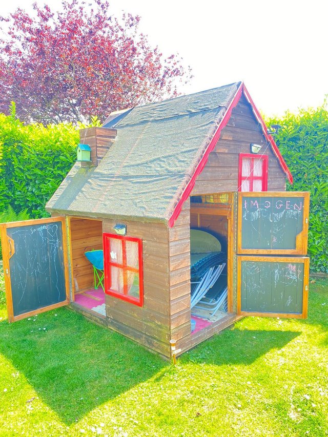 Preview of the first image of 2 storey wooden kids playhouse.