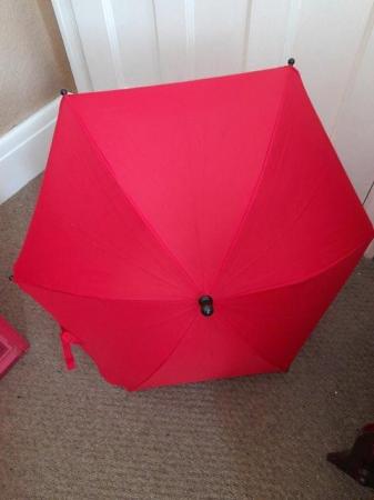Image 2 of Red pushair parasol as new cond