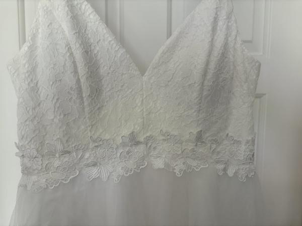 Image 2 of Modern wedding dress- size 14 BNWT