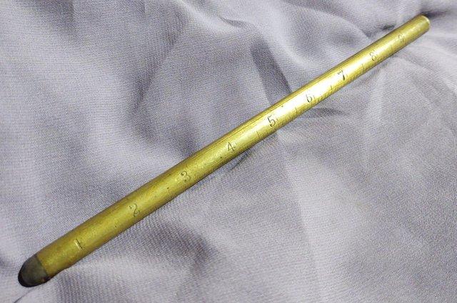 Image 1 of Rare Unusual Antique Brass Rule/Measuring Stick