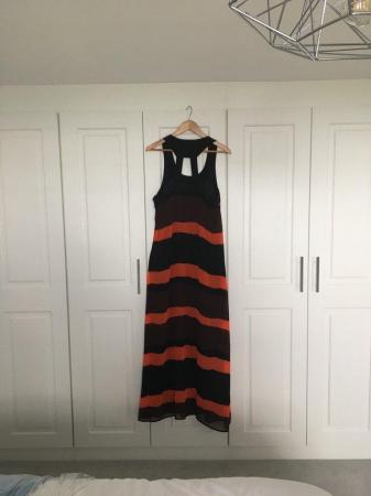 Image 2 of Lovely black,brown and orange striped dress