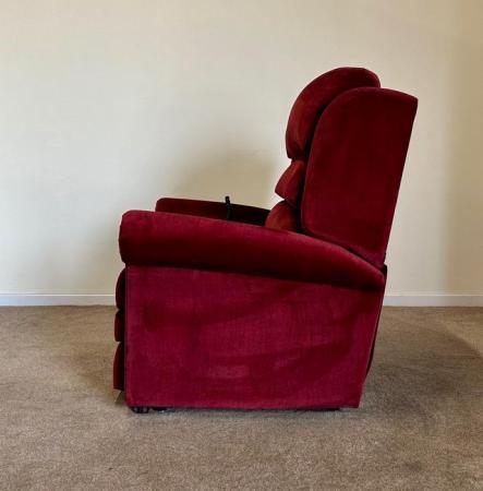 Image 14 of PRIDE ELECTRIC RISER RECLINER DUAL MOTOR RED CHAIR DELIVERY