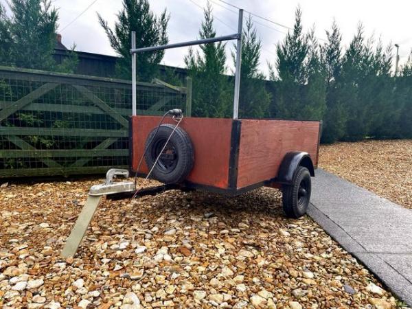Image 1 of Car trailer 3ft wide 5ft long 7ft with tow bar