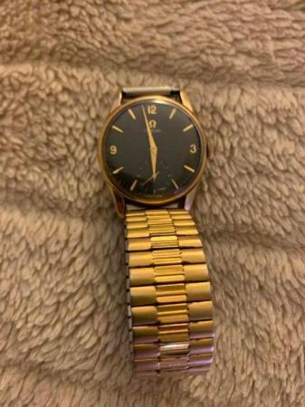 Image 1 of 9ct gold omega watch with boxes
