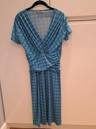 Image 1 of Ladies blue dress with short sleeves