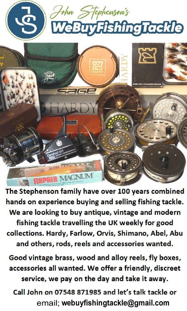 Preview of the first image of vintage and modern quality tackle collections wanted.