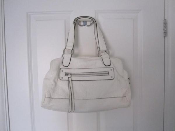 Image 1 of 2 handle white/cream handbag