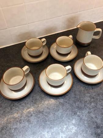 Image 3 of 7 x Denby Coffee Cups and Saucers plus 1 Cream Jug