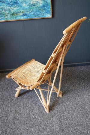 Image 7 of Mid Century 1970s Ash & Wicker Lounge Chair