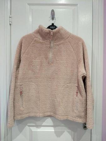 Image 1 of M&S Marks and Spencer Thick Warm Fleece Zip Jumper UK 14 16