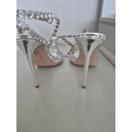 Image 3 of silver glitter aquazzura heels